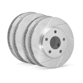 R1 Concepts WEPN2-31025 Brake Rotor- Slotted - Silver